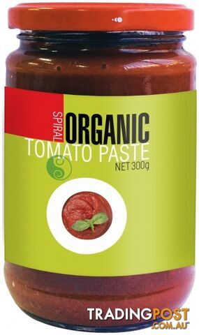 Spiral Organic Tomato Paste  Glass 300g - Spiral Foods - 9312336791509