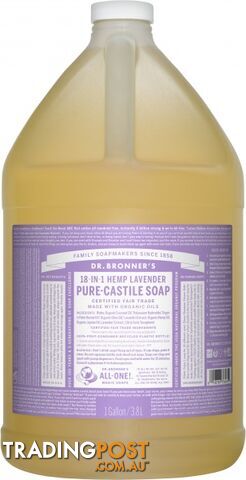 Dr Bronner's Pure Castile Liquid Soap Lavender 3.78L - Dr Bronner's - 018787764657