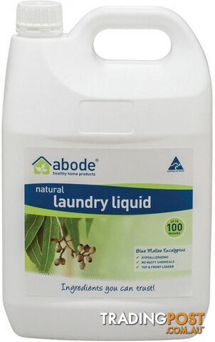 Abode Natural Laundry Liquid Blue Malee Eucalyptus 4L - Abode - 9343188002031