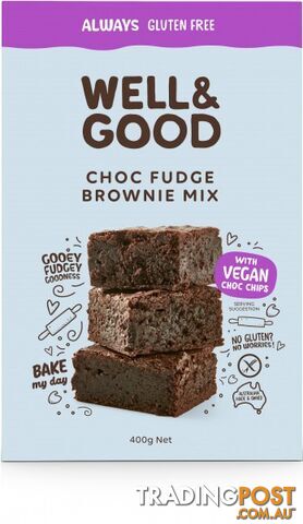 Well And Good Choc Fudge Brownie Mix  400g - Well & Good - 9337096101450