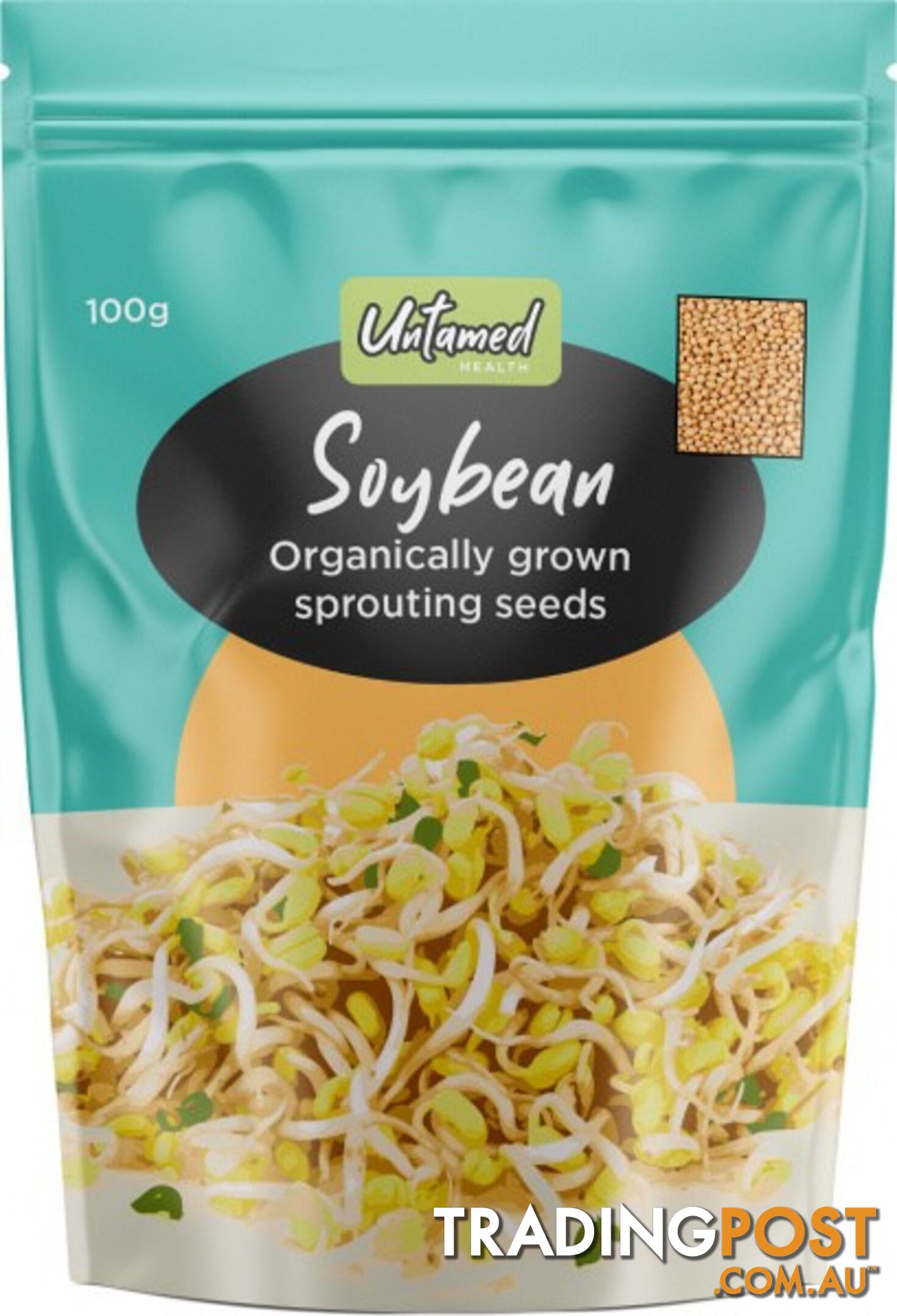 Untamed Soybean Earth-Friendly Sprouting Seeds  100g - Untamed Health - 9325307000616