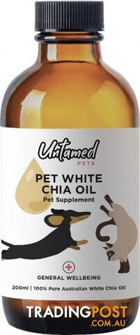 Untamed Pets White Chia Seed Oil  200ml - Untamed Health - 9325307000388