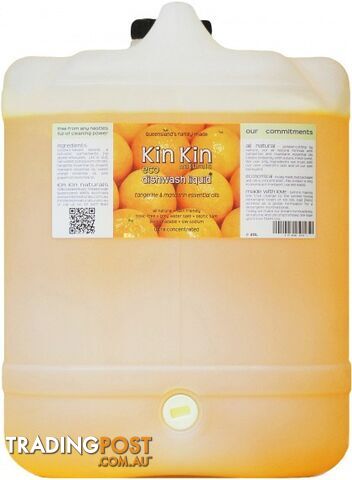 Kin Kin Naturals Eco Dishwash Liquid Tangerine & Mandarin 20L - Kin Kin Naturals - 93705105015101