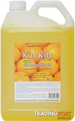 Kin Kin Naturals Eco Dishwash Liquid Tangerine & Mandarin 5L - Kin Kin Naturals - 0790490237290