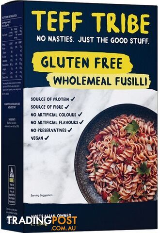 Teff Tribe Wholemeal Fusilli  250g - Teff Tribe - 9350717000109