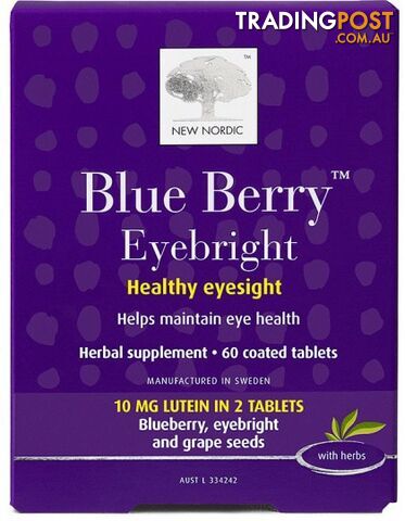 New Nordic Blue Berry Eyebright 60Tabs - New Nordic - 5021807617401