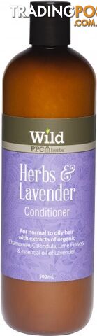 Wild Herbs & Lavender Hair Conditioner 500ml - Wild by PPC Herbs - 9327842000298