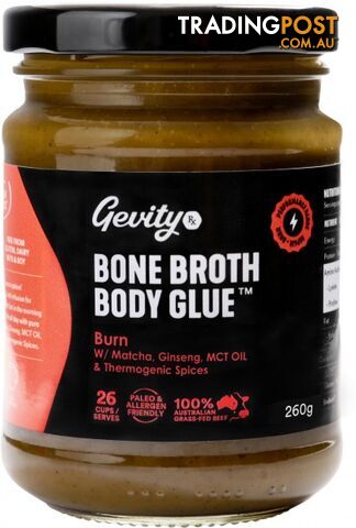 Gevity Rx Bone Broth Body Glue Burn  390g - Gevity Rx - 0735850095080