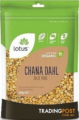 Lotus Organic Chana Dahl (Split Peas) 500gm - Lotus - 9317127638902