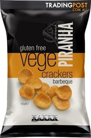 Piranha Vege Crackers BBQ  100g - Piranha - 9311796581019