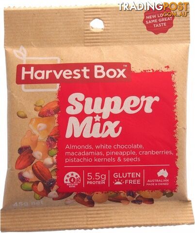 Harvest Box Super Mix, Dried Fruit & Nut w/White Chocolate  45g - Harvest Box - 9347881000035