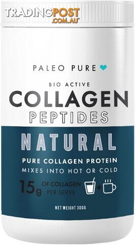 Paleo Pure Bio Active Collagen Peptides Natural Protein Mix 300g - Paleo Pure - 9354604000630