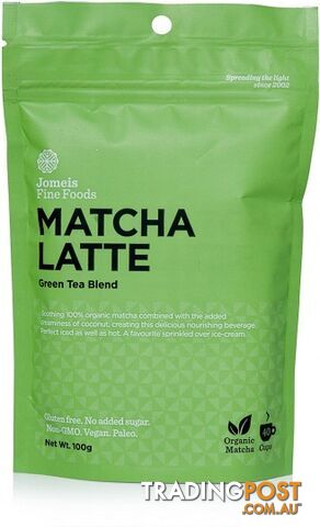 Jomeis Fine Foods Organic Matcha Latte 100g - Jomeis Fine Foods - 9333725000224