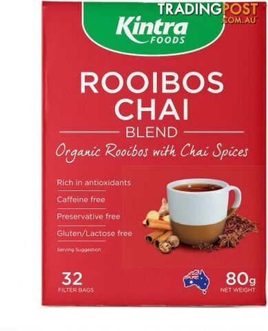 Kintra Foods Organic Rooibos Chai 32 Teabags - Kintra Foods - 9341709000498