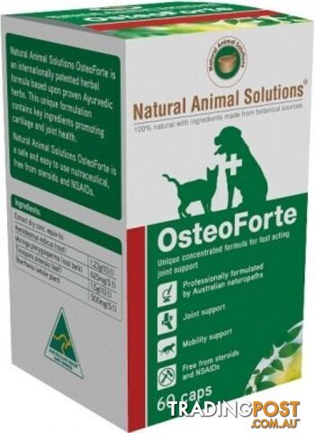 Natural Animal Solutions OsteoForte 60caps - Natural Animal Solutions - 9341976000153