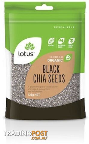 Lotus Chia Seeds Black Organic 125g - Lotus - 9317127007517