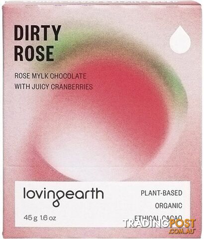 Loving Earth Dirty Rose Rose Mylk Chocolate 11x45g - Loving Earth - 9339709006169