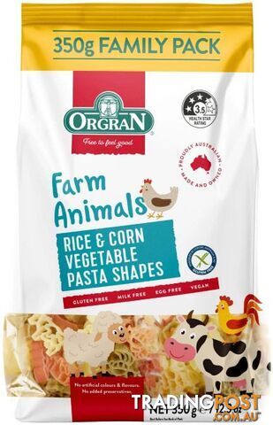 Orgran Farm Animal Shapes Pasta   350g - Orgran - 720516026195