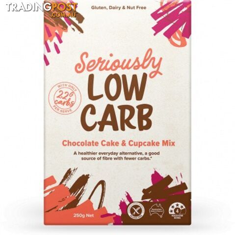 Seriously Low Carb Chocolate Cake & Cupcake Mix 250g - Well & Good -...