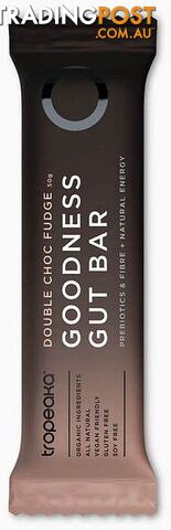Tropeaka Goodness Gut Bars Double Choc Fudge  12x50g - Tropeaka - 9350728001171