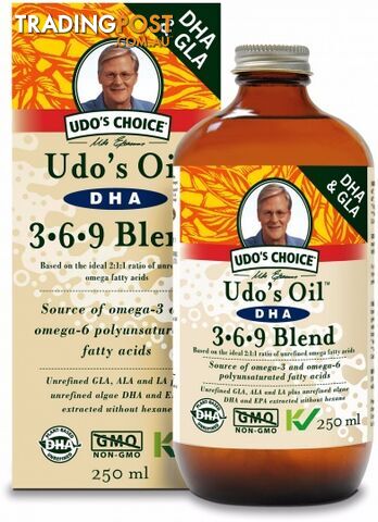 Udo's Choice DHA 3-6-9 Oil Blend 250ml - Udo's Choice - 061998079973