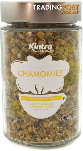 Kintra Foods Loose Leaf Chamomile Tea Glass Jar 40g - Kintra Foods - 9341709000832