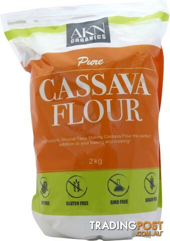 AKN Organics Pure Cassava Flour 2kg - AKN Organics - 797776915057
