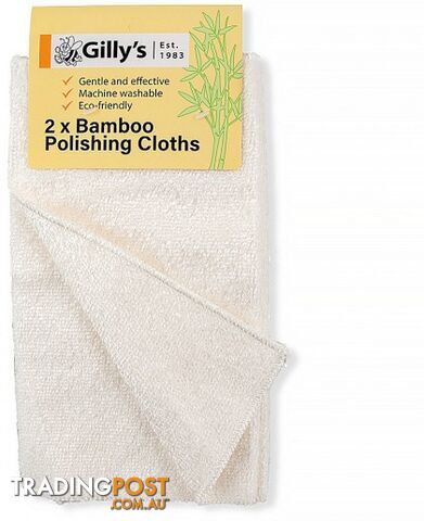 Gillys Bamboo Polishing Cloths 2 Pack - Gillys - 9324554001315
