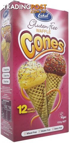 Eskal Ice Cream Waffle Cones 132g - Eskal Foods - 9310489000165