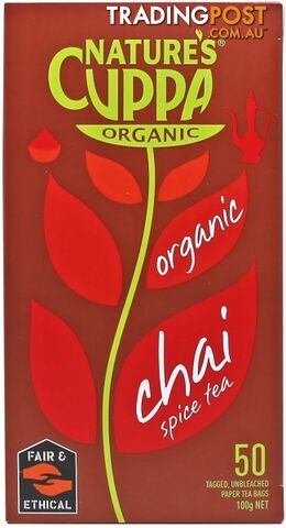 Natures Cuppa Organic Chai Spice 50 Teabags - Nature's Cuppa - 9311367000499