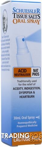 Schuessler Tissue Salts Oral Spray Nat Phos - Acid Neutraliser 30ml - Martin & Pleasance - 9324294001057