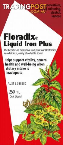 Floradix Liquid Iron Plus 250ml - Floradix - 4004148361456