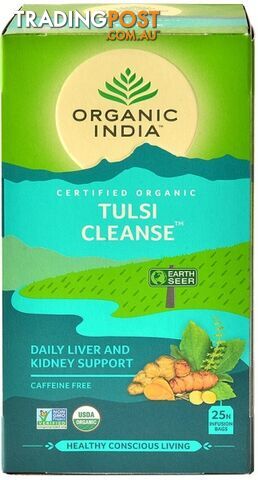 Organic India Wellness Tulsi Cleanse Tea 25Teabags - Organic India - 801541507573