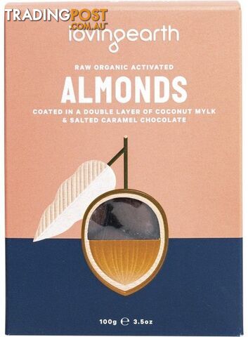 Loving Earth Almonds In Mylk & Salted Caramel Choc 100g - Loving Earth - 9339709005230