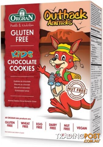 Orgran Kids Outback Animals Chocolate Cookies 175g - Orgran - 720516021459