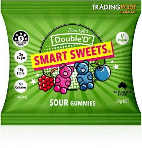 Double D Smart Sweets Sour Gummies  35g - Double D - 9324956000916