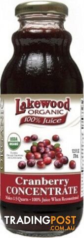 Lakewood Organic Cranberry Concentrate 370ml - Lakewood Pure Juices - 042608125822