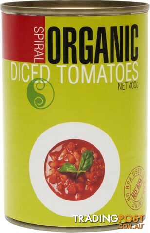 Spiral Organic Diced Tomato 400g - Spiral Foods - 9312336770047