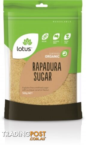 Lotus Organic Rapadura Sugar 500g - Lotus - 9317127004219