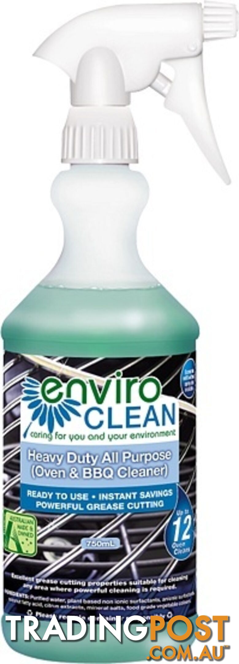 Enviro Clean Heavy Duty Cleaner (Oven & BBQ) 750ml - Enviro Care - 9325937010221