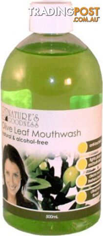 Natures Goodness Olive Leaf Mouthwash 500ml - Natures Goodness - 9311968111709