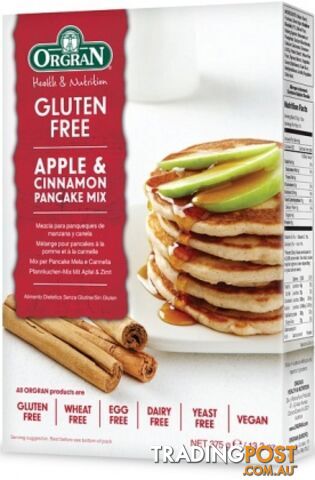 Orgran Apple & Cinnamon Pancake Mix 375gm - Orgran - 720516020216