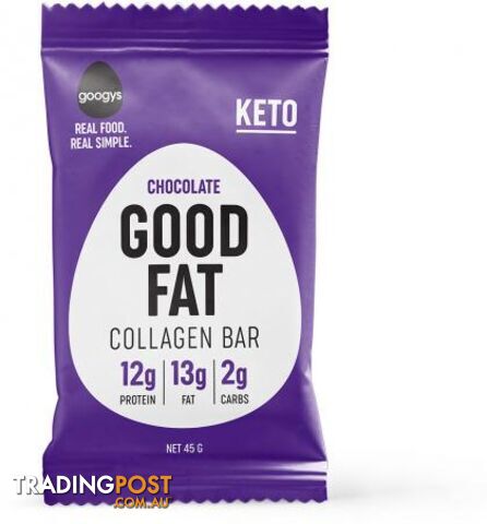 Googys Good Fat Keto Chocolate Collagen Bars  45g - Googys - 799439774216