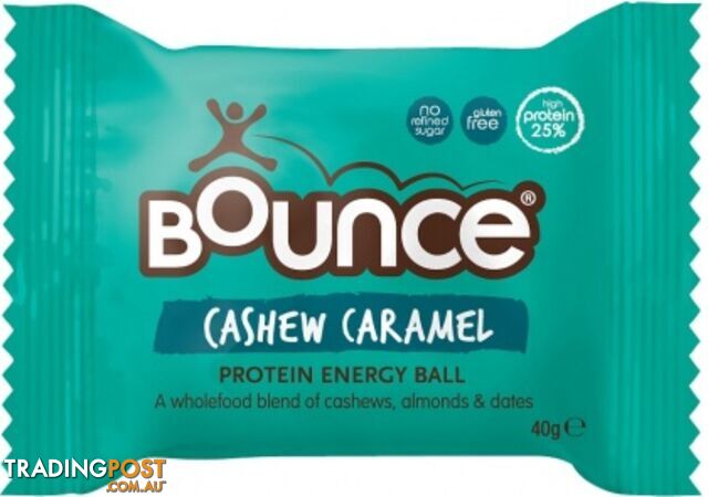 Bounce Cashew Caramel Protein Balls  12x40g - Bounce - 9335805001626