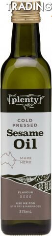Plenty Cold Pressed Sesame Oil 375ml - Plenty - 9311964003336