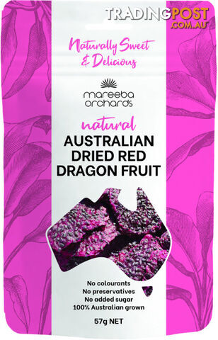 Mareeba Orchards Natural Australian Dried Red Dragon Fruit 57g - Mareeba...