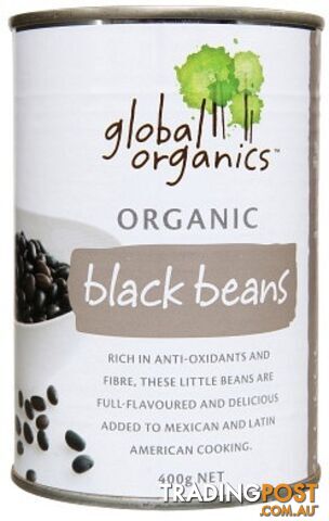 Global Organics Black Beans 400g - Global Organics - 9326721009285