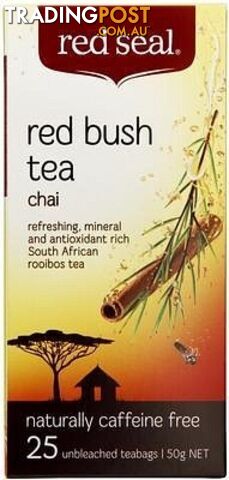 Red Seal Red Bush Tea Chai (Rooibos) 25 Teabags - Red Seal - 9415991002659