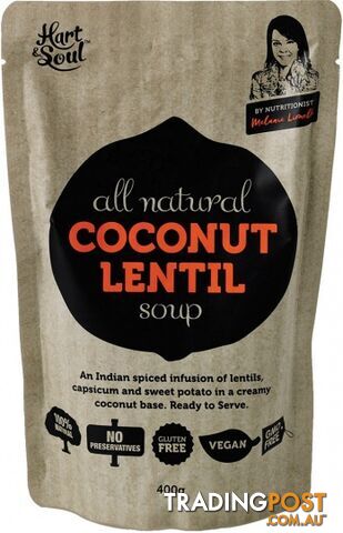 Hart & Soul All Natural Coconut & Lentil Soup 400g - Hart & Soul - 9350007005562