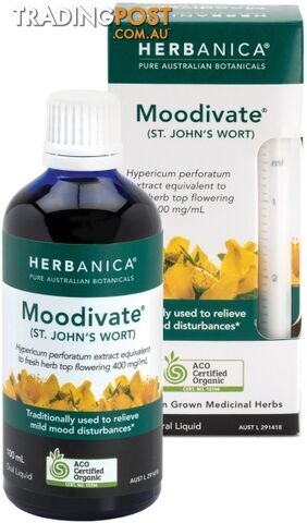 Herbanica Moodivate (St. John's Wort) Oral Liquid 100ml - Herbanica - 9327842008331